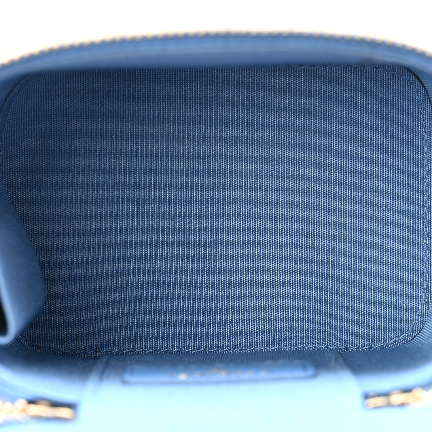 Chanel Lambskin Crochet Mini Vanity Case With Chain Blue Multicolor 5 of 13