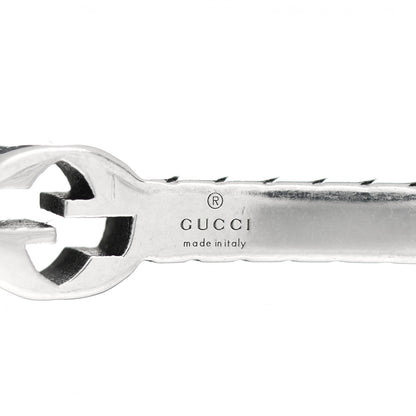 Gucci Sterling Silver Thin Interlocking G Cuff Bracelet 16 4 of 4