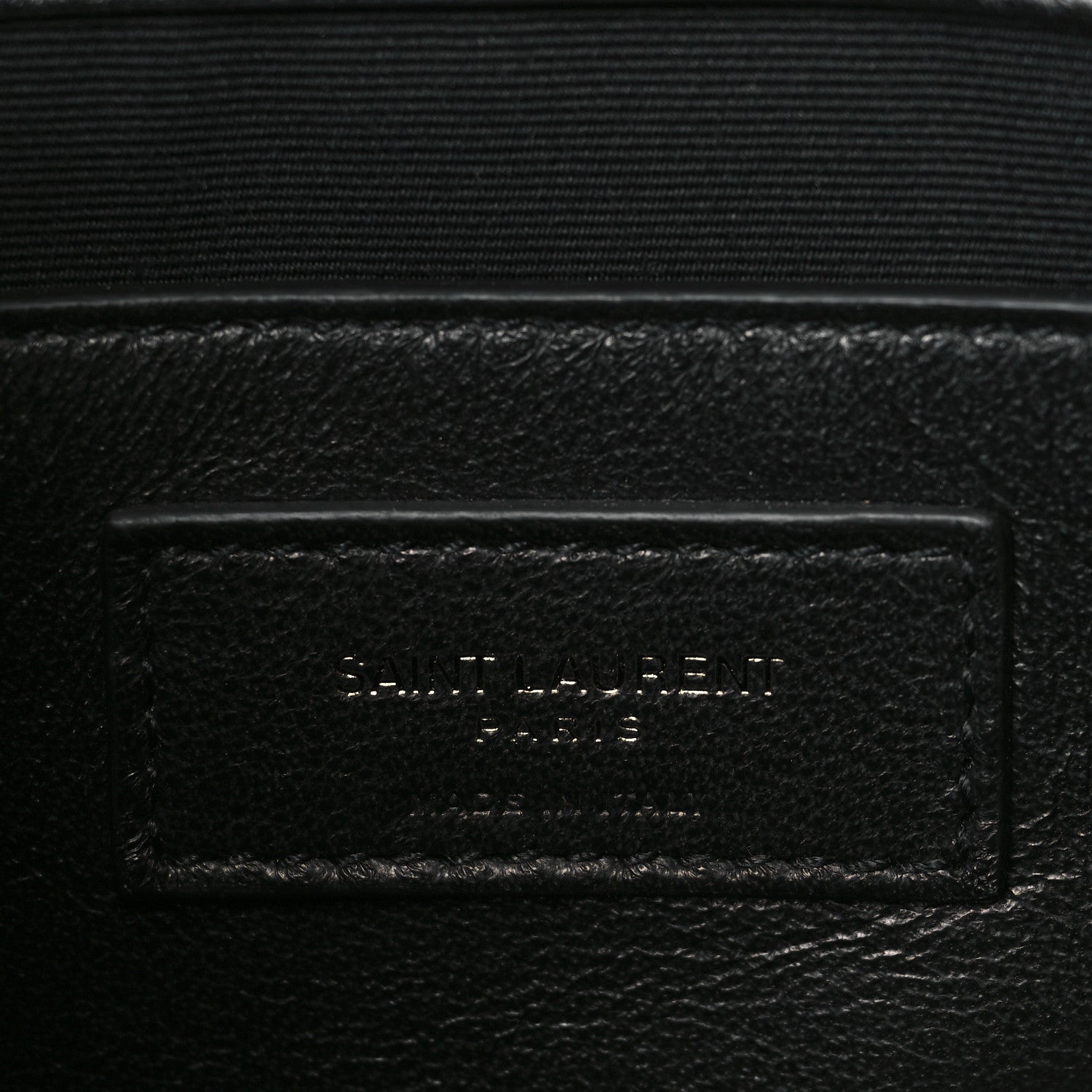 Saint Laurent Calfskin Crocodile Embossed Matelasse Monogram Baby Niki Chain Satchel Black 6 of 10
