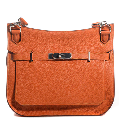 Hermes Taurillon Clemence Verso Jypsiere 28 Orange Moutarde 1 of 19
