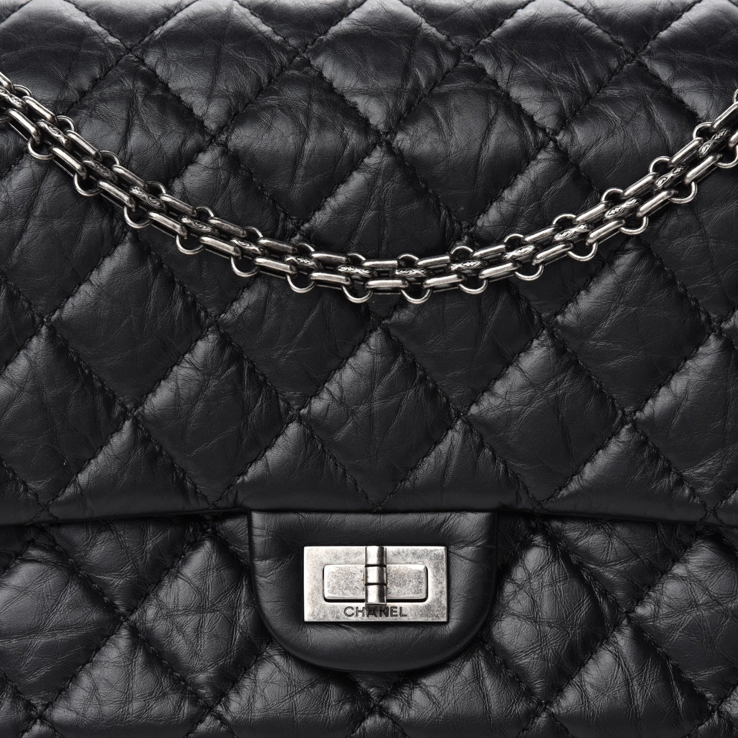 Chanel Aged Calfskin Quilted 2.55 Reissue 226 Flap Black 11 of 12