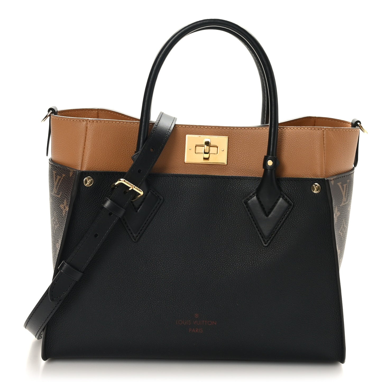 Calfskin Monogram On My Side Black