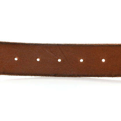 Gucci Calfskin Brass Feline Buckle Belt 80 32 Toscano 3 of 9