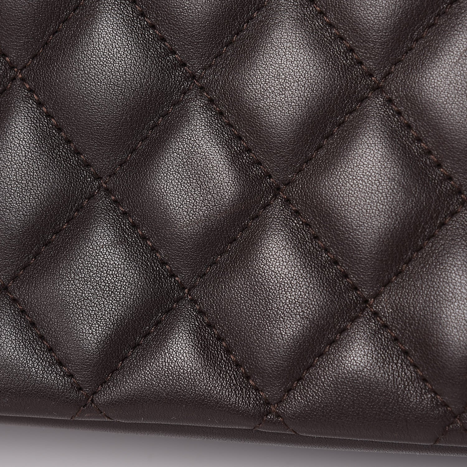 Chanel Calfskin Quilted Large Cambon Tote Brown 17 of 24