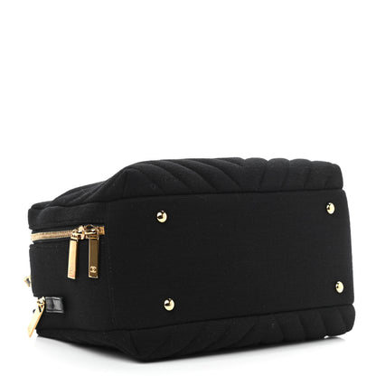 Chanel Jersey Chevron Quilted Medium Trendy CC Bowling Bag Black 4 of 11