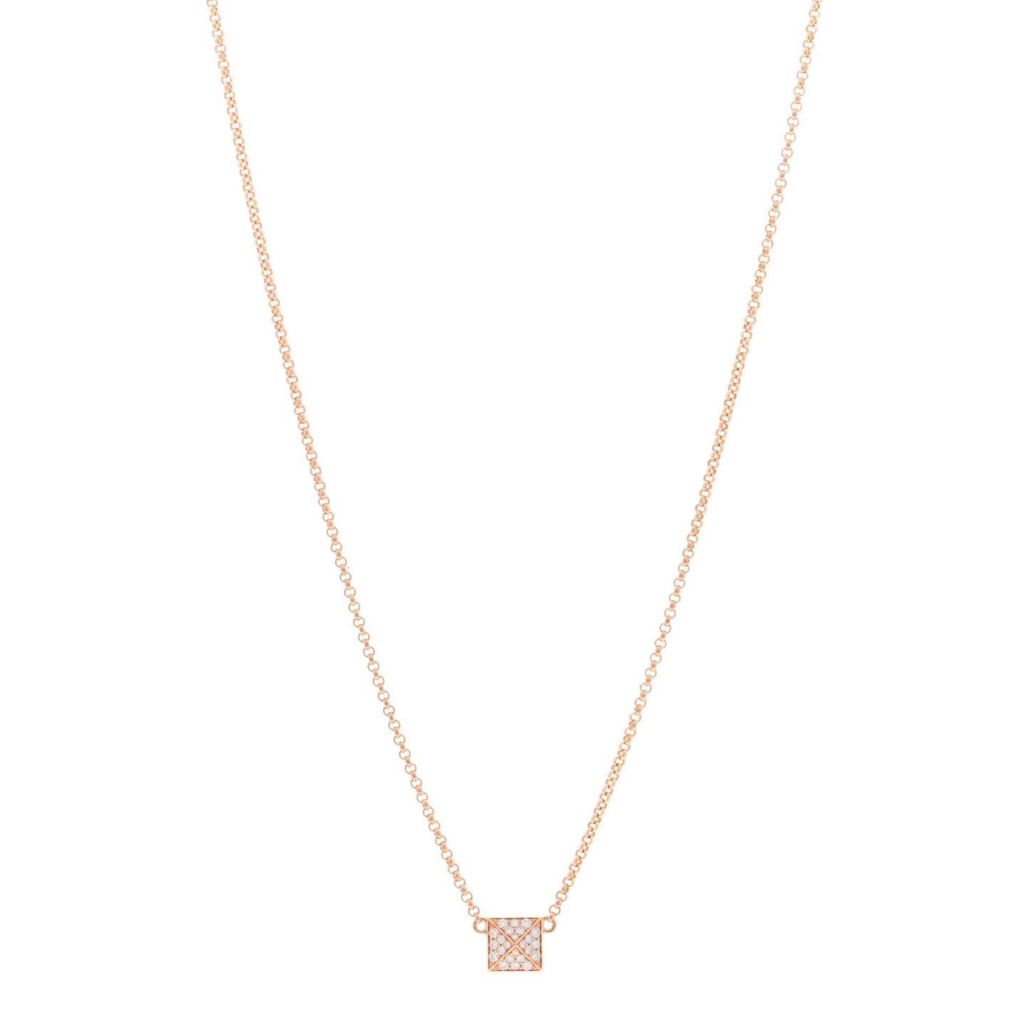 18K Rose Gold Diamond Clou d'H Pendant Necklace