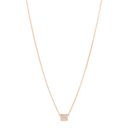 Hermes 18K Rose Gold Diamond Clou d'H Pendant Necklace 1 of 4