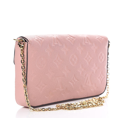 Louis Vuitton Empreinte Pochette Felicie Chain Wallet Rose Poudre 3 of 13