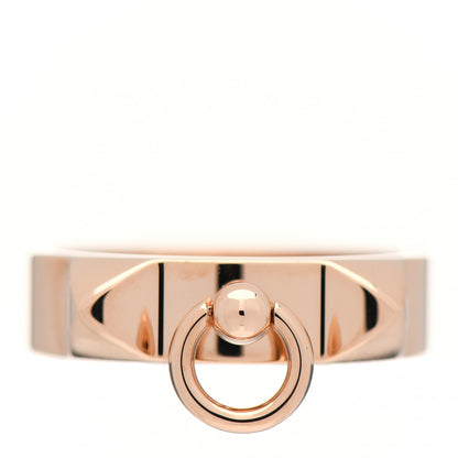 Hermes 18K Rose Gold PM Collier De Chien Ring 53 6.25 1 of 5