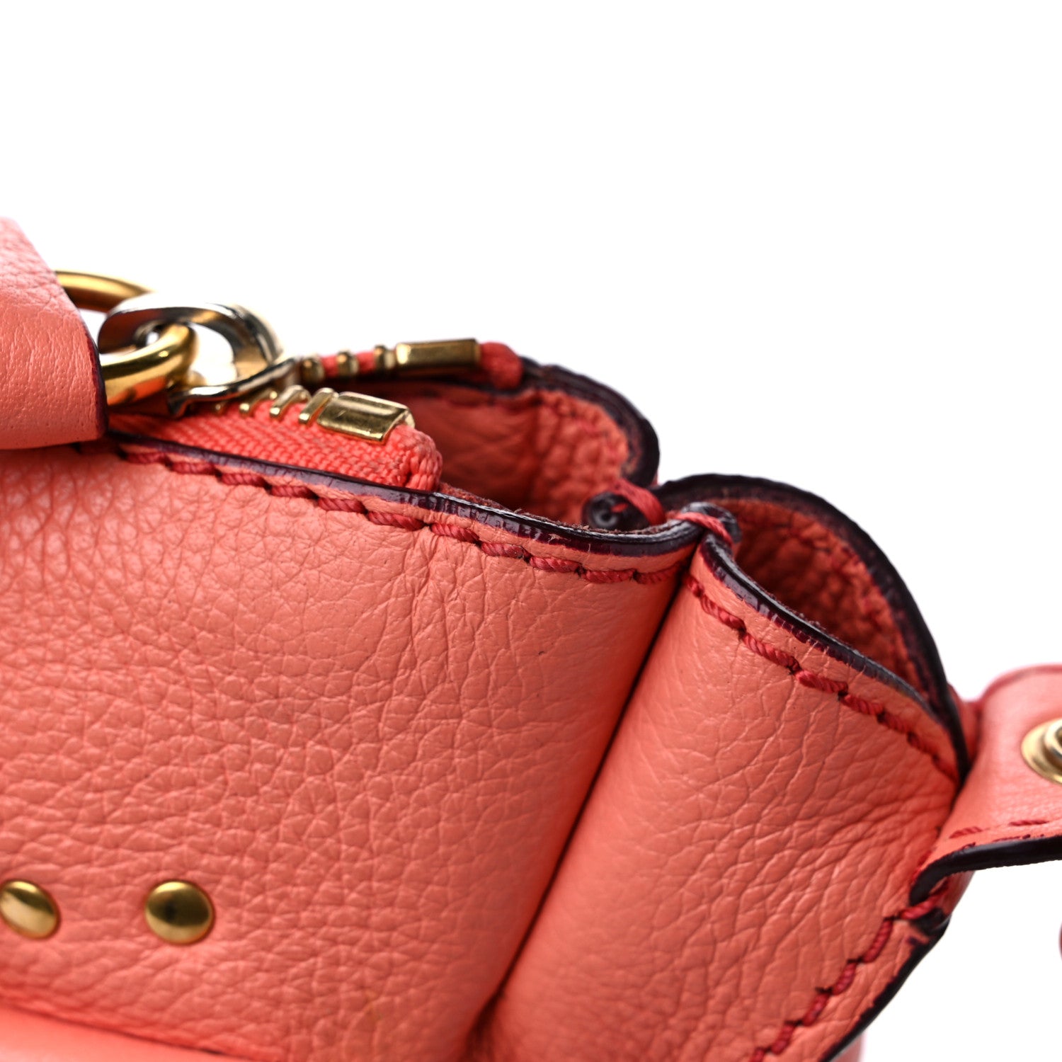 Chloe Calfskin Medium Marcie Satchel Coral 13 of 16