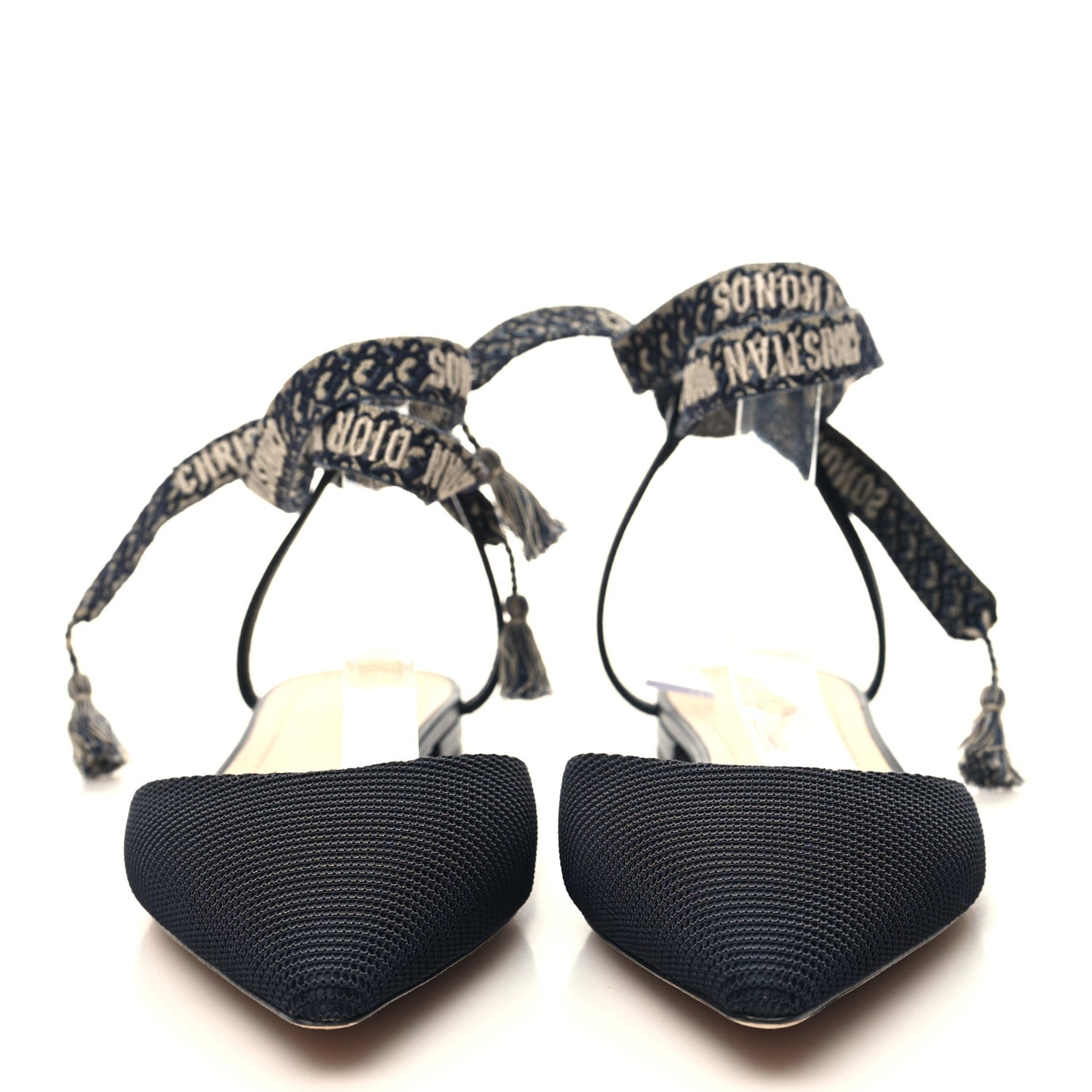 Technical Canvas Ribbon J'Adior Wrap Ballet Flats 38.5 Black