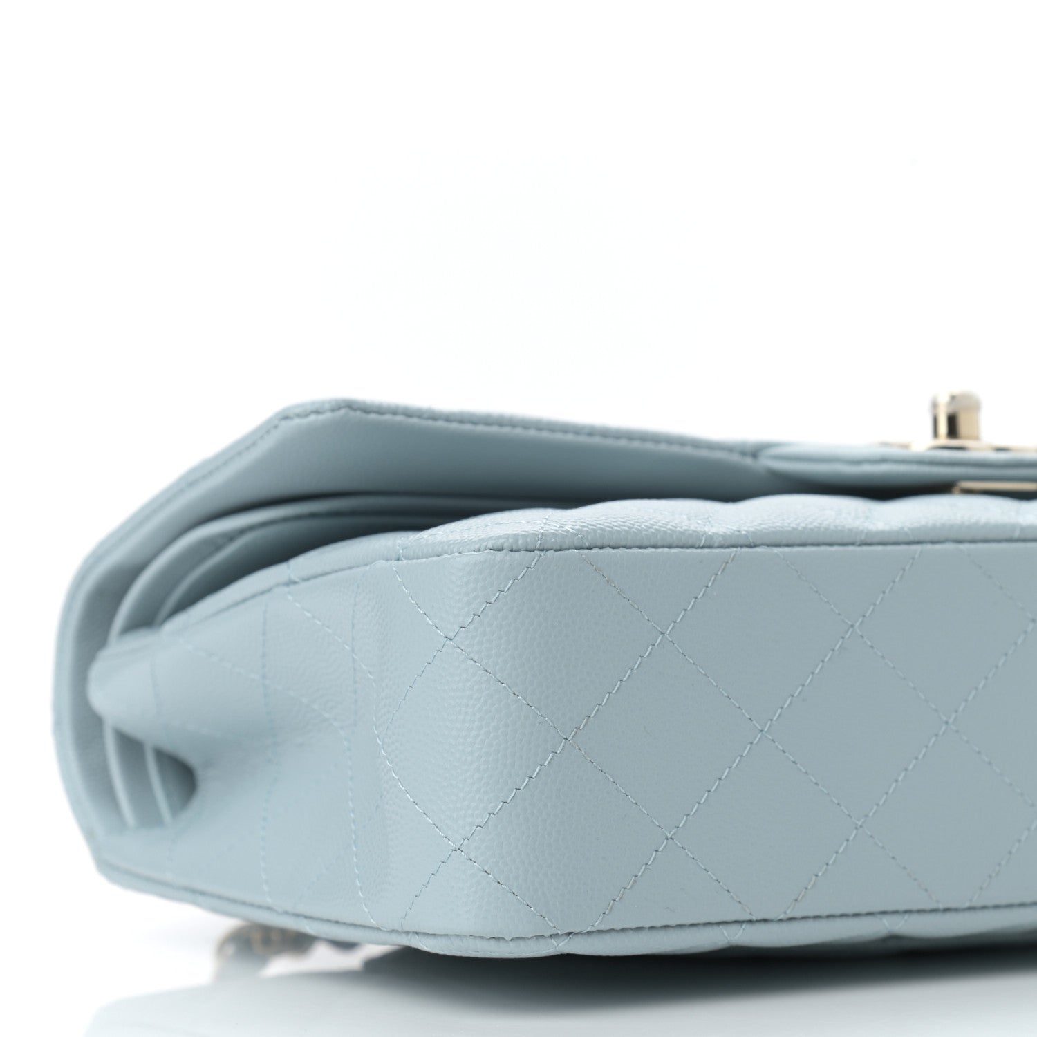 Chanel Caviar Quilted Medium Double Flap Light Blue 8 of 10