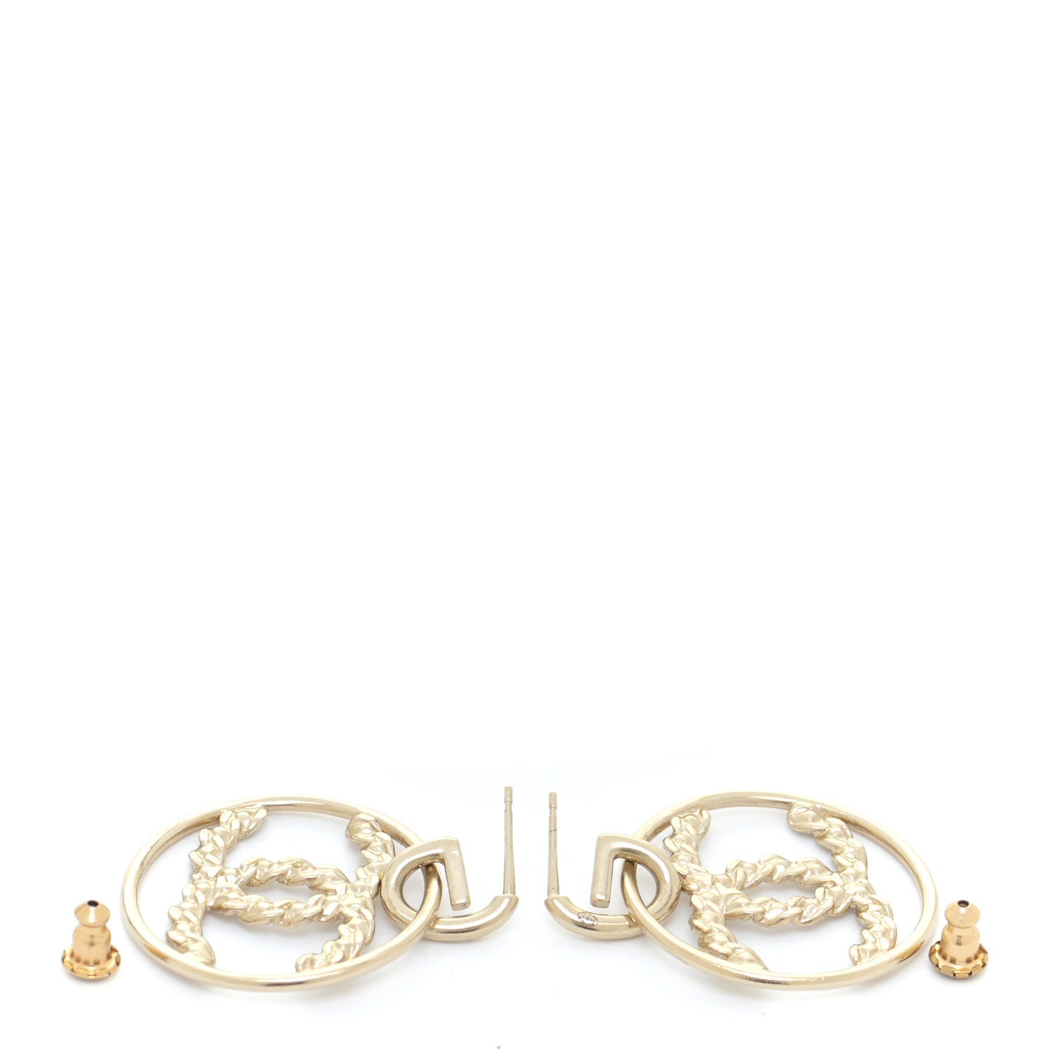 Chanel Baguette Crystal High Society CC Drop Earrings Gold 3 of 5