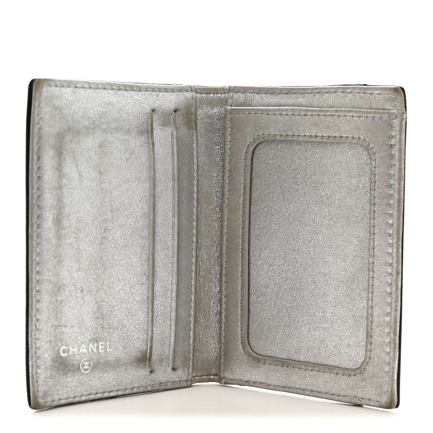 Chanel Calfskin Card Holder Black Silver 5 of 8