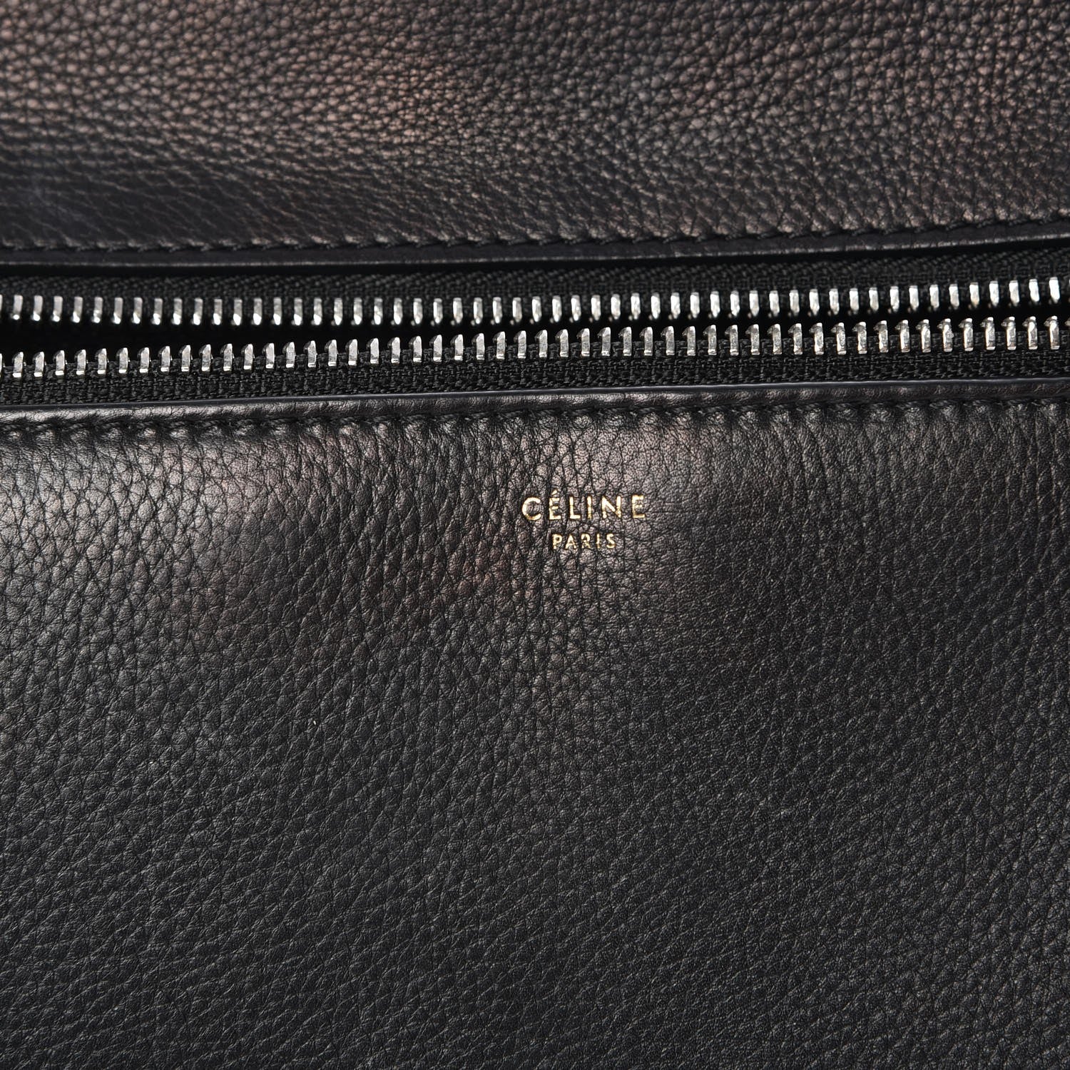 Celine Grained Calfskin Medium Edge Shoulder Bag Black 6 of 8