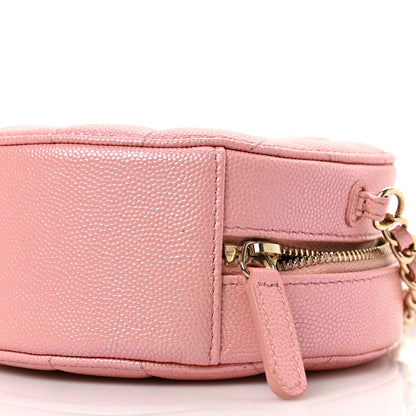 Chanel Iridescent Caviar Resin Quilted Round Clutch With Chain Pink 8 of 8