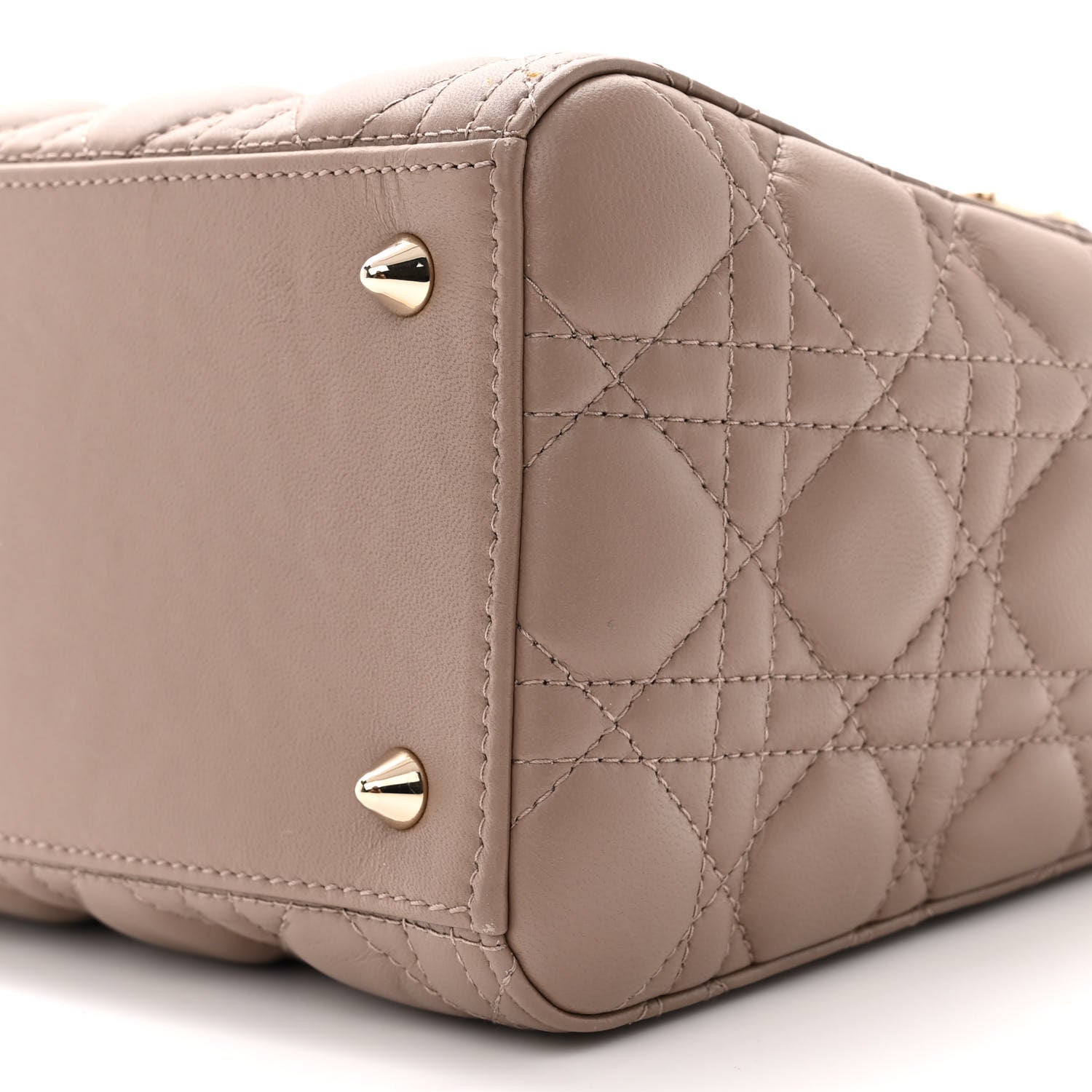 Christian Dior Lambskin Cannage Medium Lady Dior Warm Taupe 10 of 10