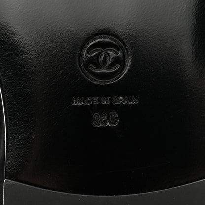 Chanel Suede Calfskin CC Loafers 36 Black 7 of 9