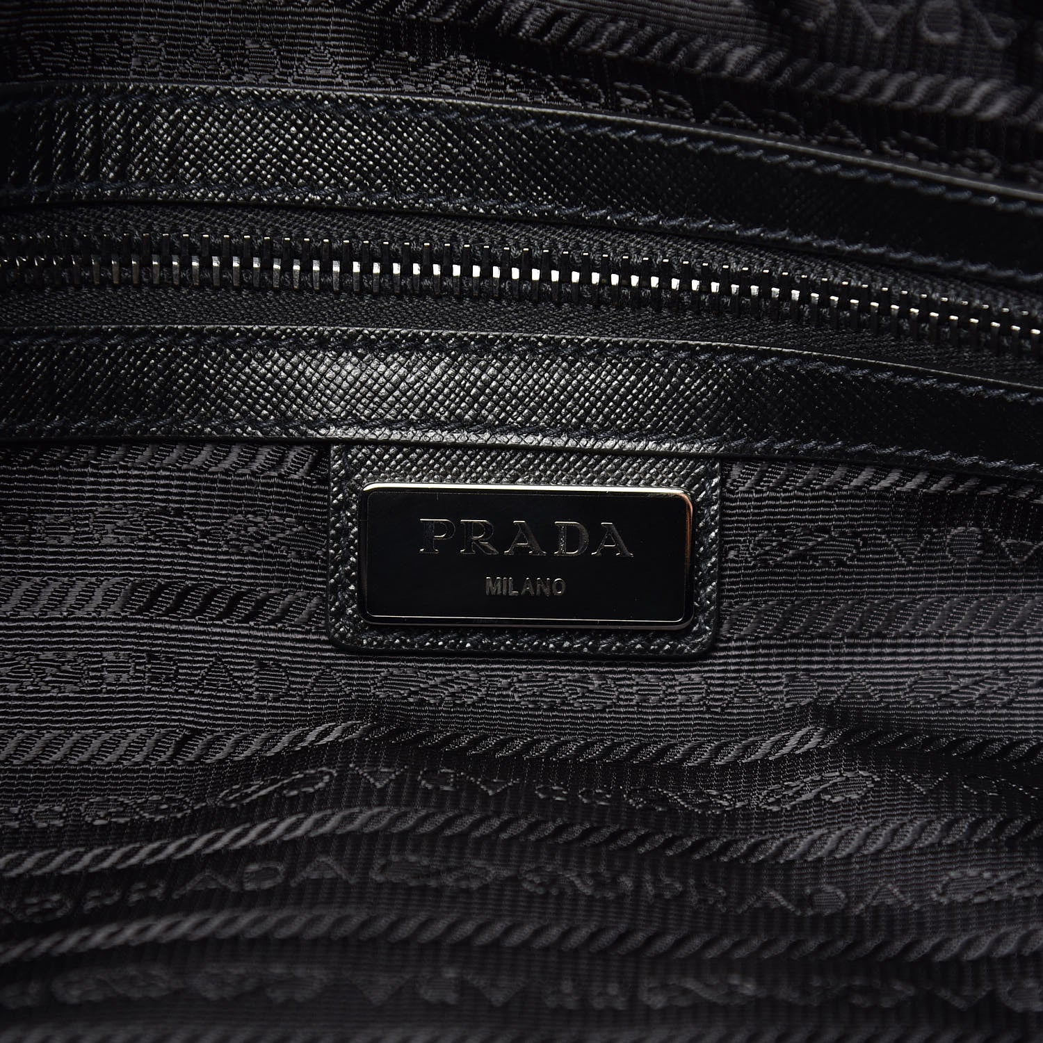 Prada Tessuto Nylon Saffiano Viaggio Duffle Black 6 of 12