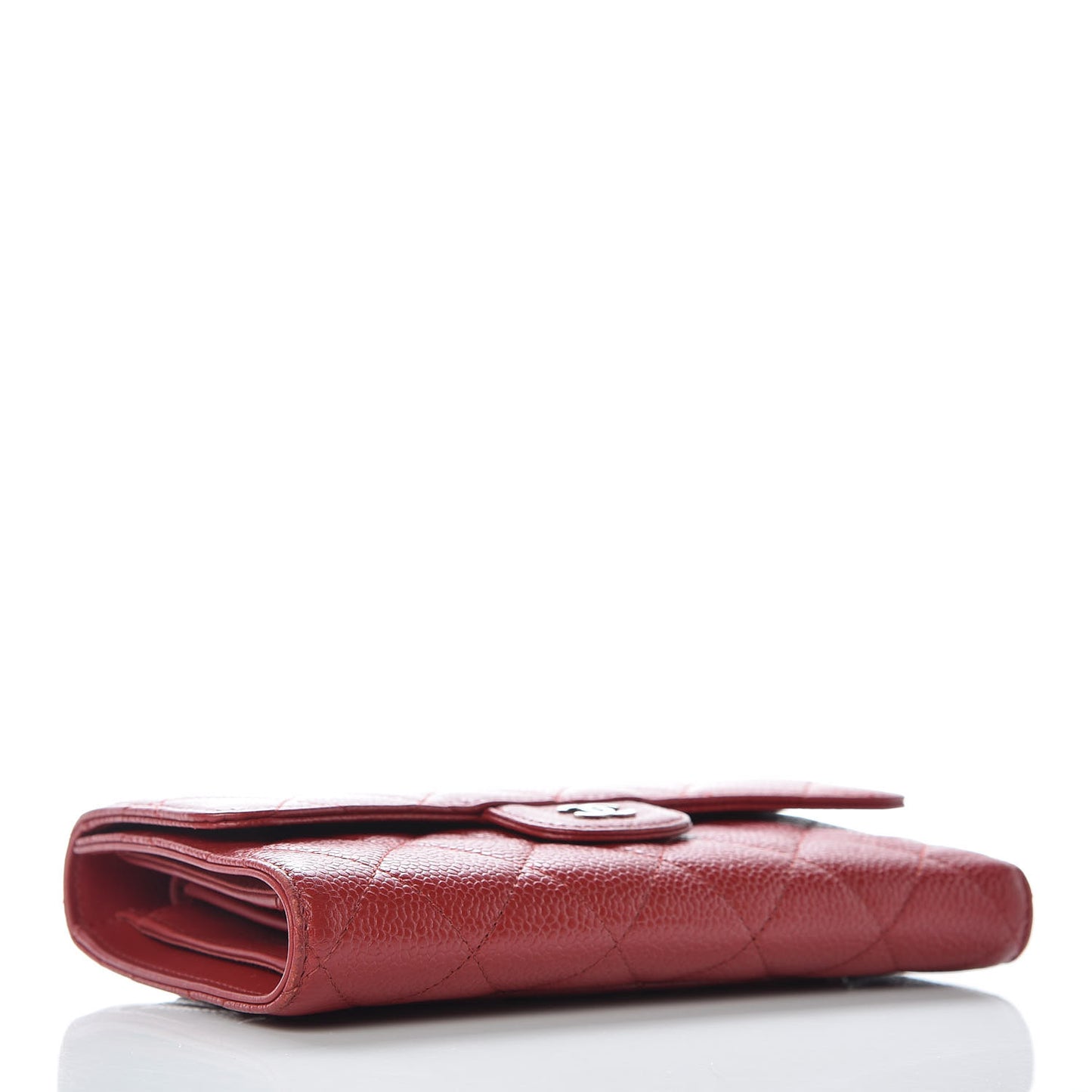 Caviar Quilted Large Flap Wallet Red