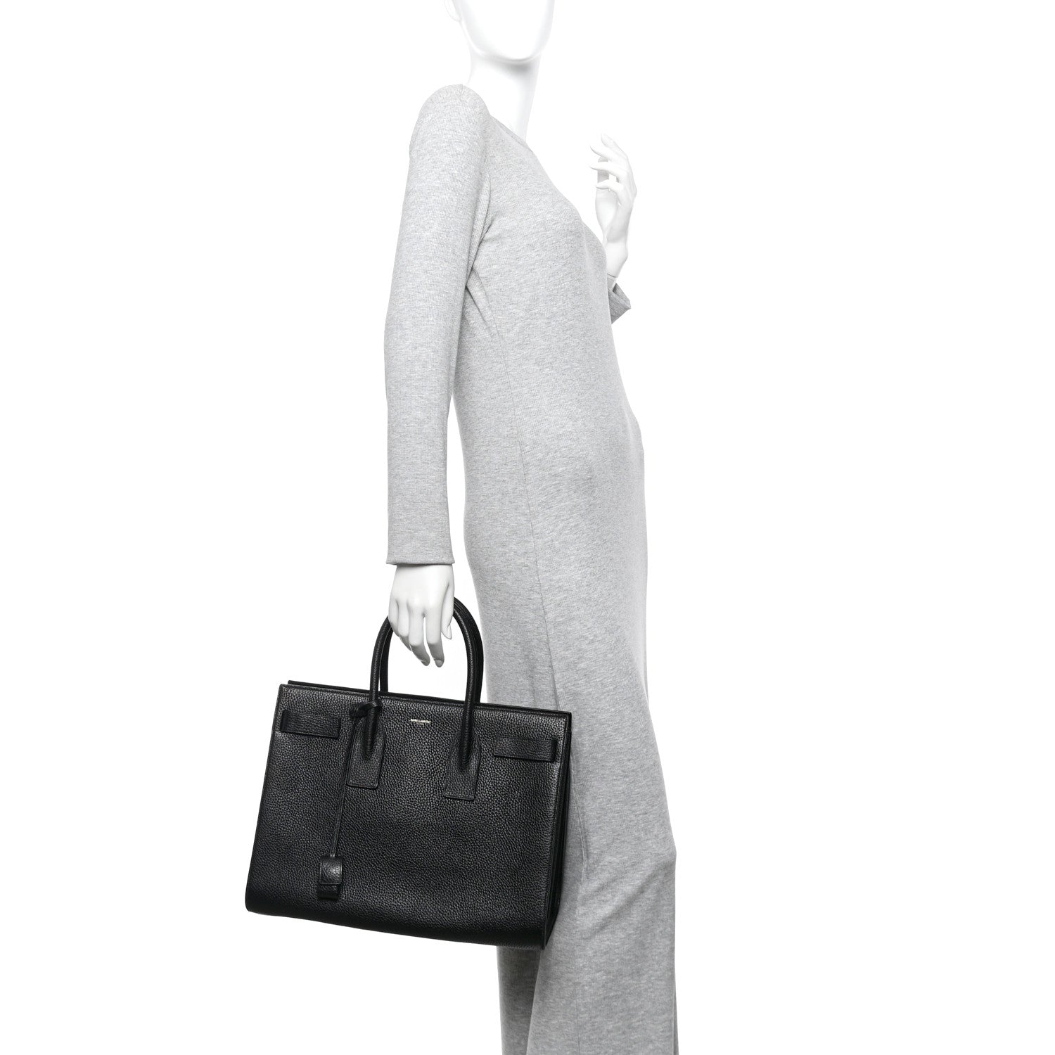 Saint Laurent Grained Calfskin Large Sac de Jour Carryall Black 2 of 10
