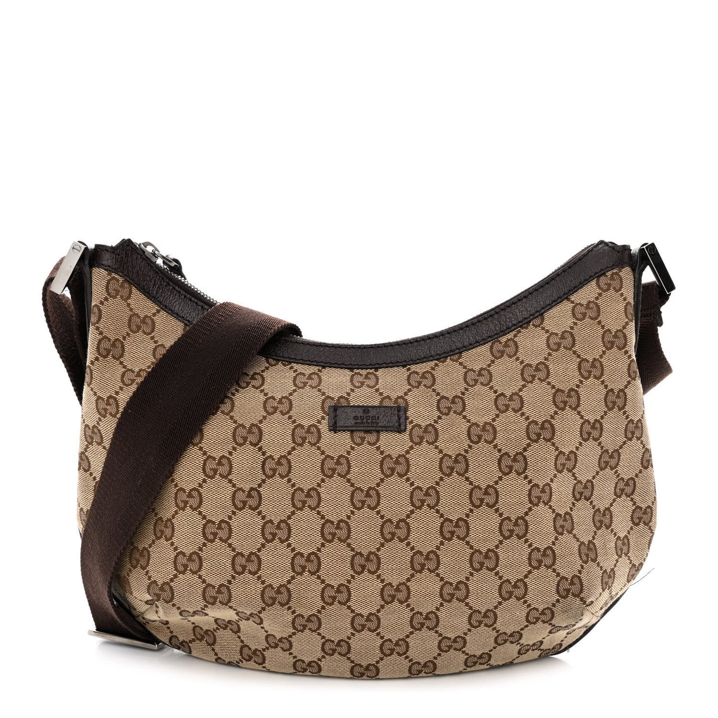 Monogram Medium Half Moon Hobo Dark Brown
