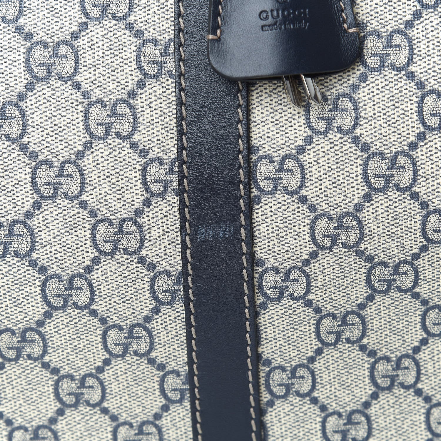 Gucci GG Plus Monogram Large Carry On Duffle Trolley Navy 15 of 16
