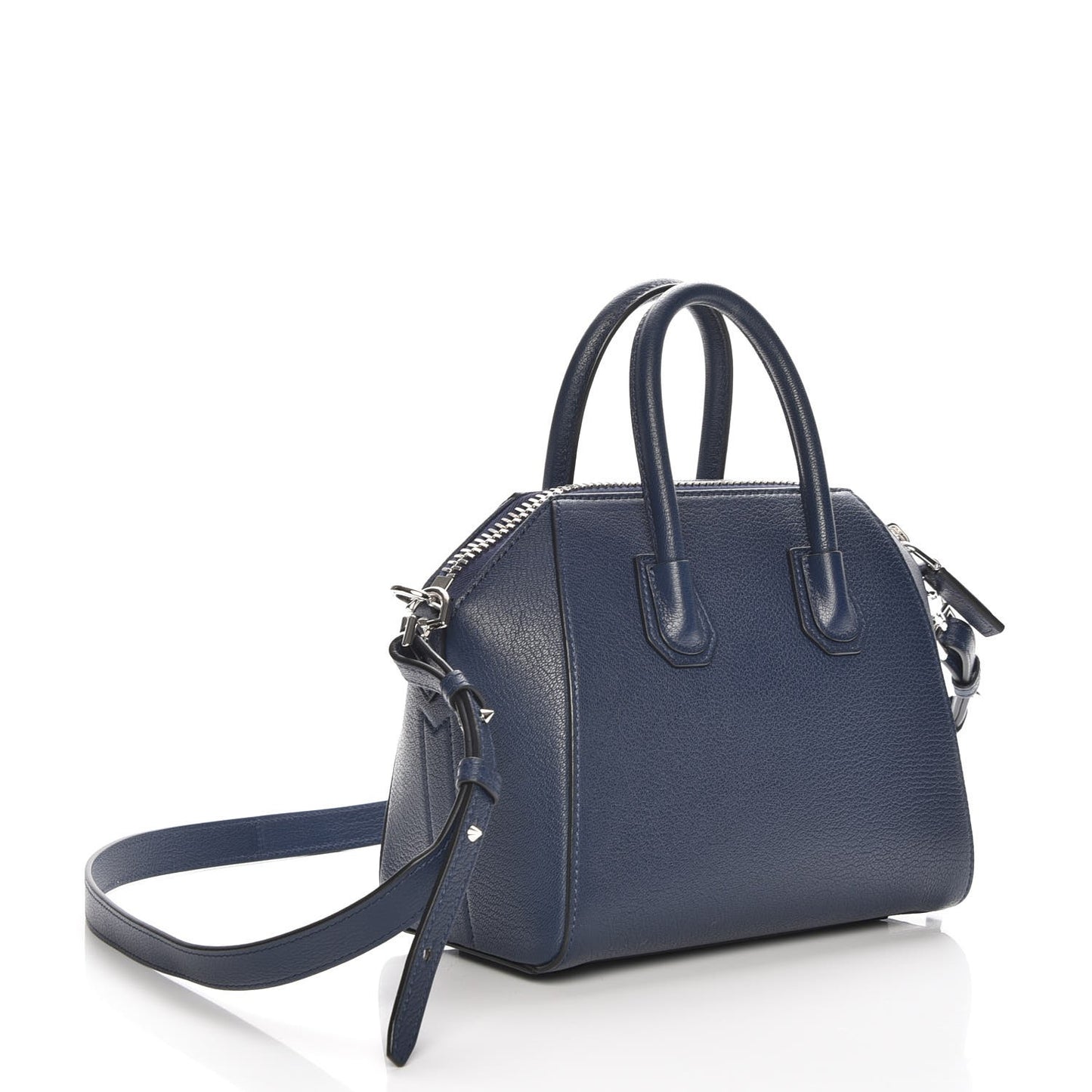 Sugar Goatskin Mini Antigona Navy