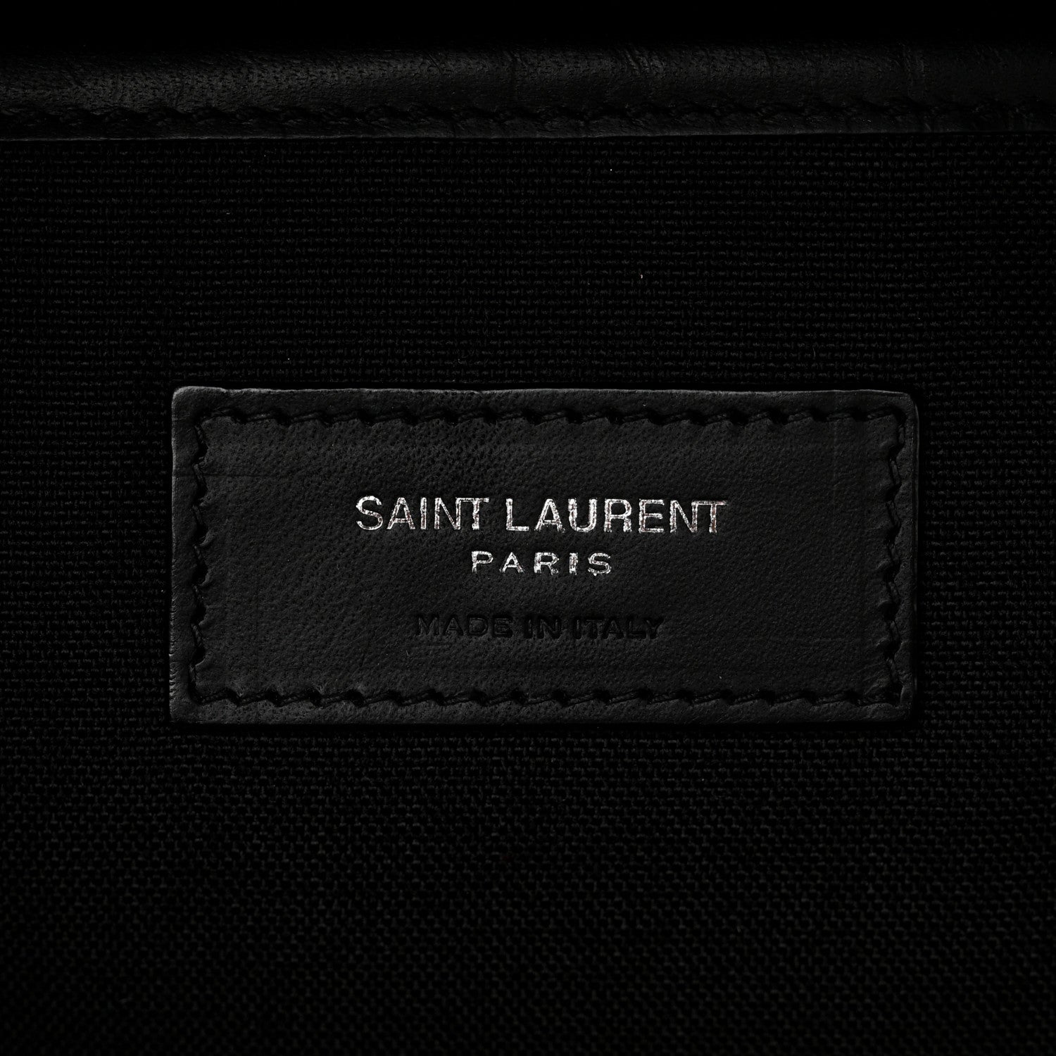 Saint Laurent Calfskin Crocodile Embossed City Backpack Black 6 of 9