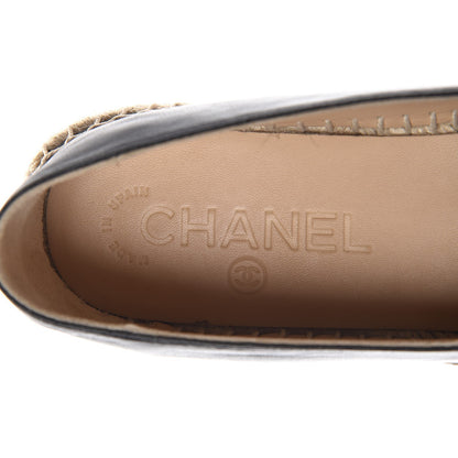 Chanel Lambskin CC Espadrilles 36 Black 7 of 10