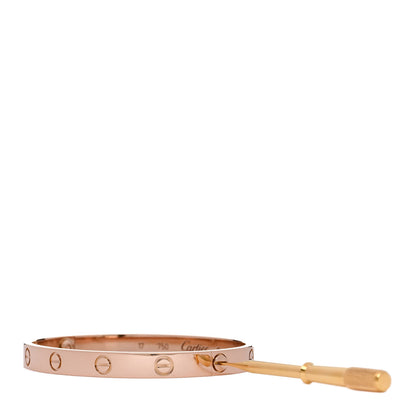 Cartier 18K Pink Gold LOVE Bracelet 17 3 of 8