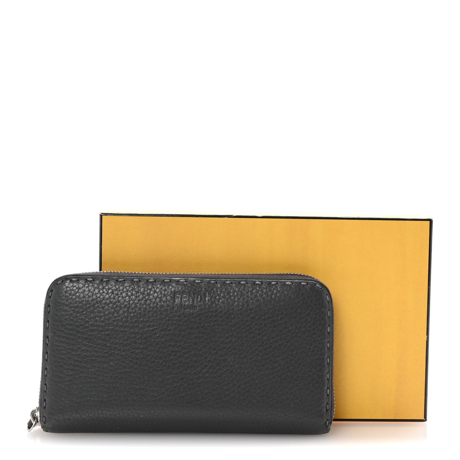Fendi Cuoio Romano Selleria Zip Around Wallet Argilla 9 of 9