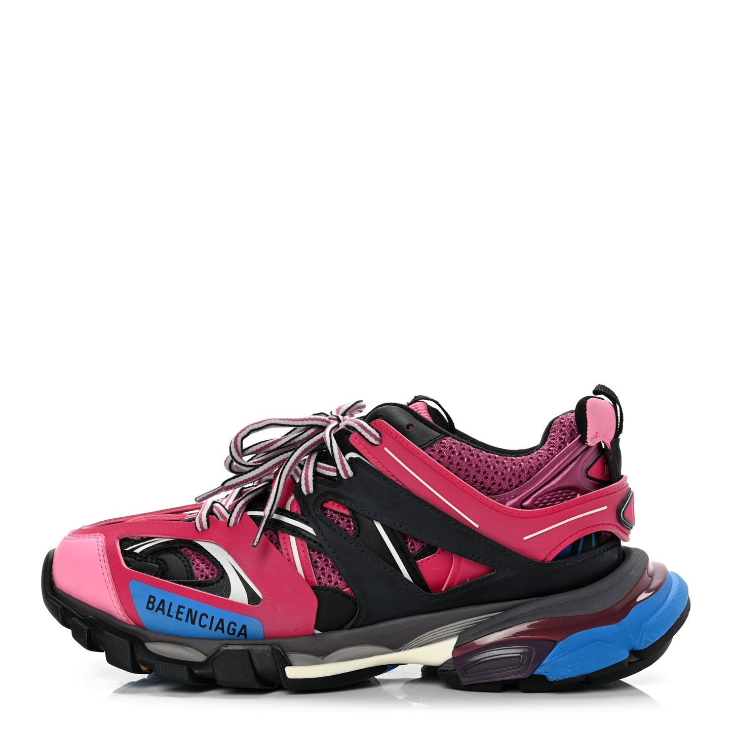 Mesh Nylon Metallic Fabric Womens Track Sneakers 39 Pink Blue