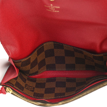 Louis Vuitton Damier Ebene Emilie Wallet Red 6 of 8