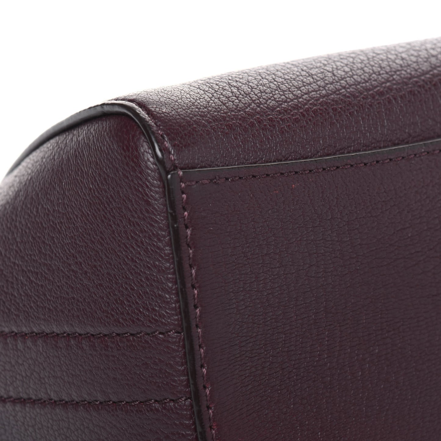 Sugar Goatskin Small Antigona Beauty Wristlet Oxblood