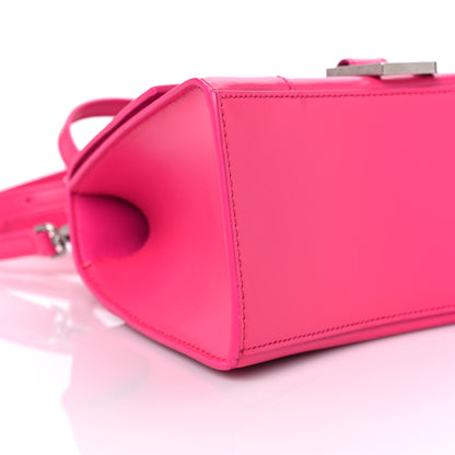 Balenciaga Shiny Box Calfskin Small Hourglass Top Handle Bag Acid Fuchsia 8 of 12