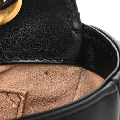 Gucci Calfskin Matelasse Mini GG Marmont Shoulder Bag Black 14 of 15