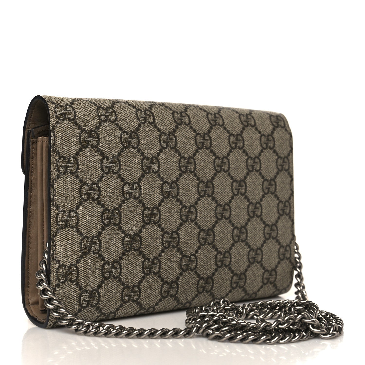 Gucci GG Supreme Monogram Mini Dionysus Chain Wallet Beige Taupe 3 of 10