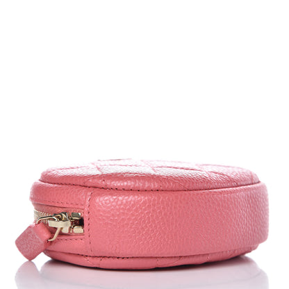 Chanel Iridescent Caviar Quilted Zip Around Classic Coin Purse Pink 4 of 8