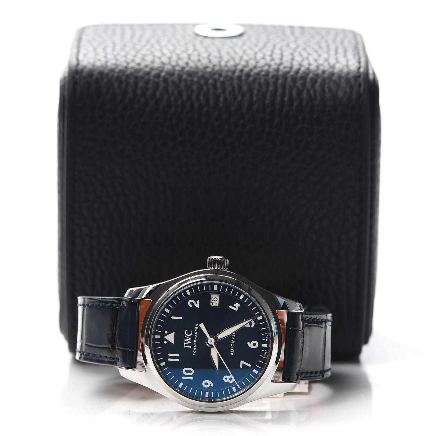 Stainless Steel Alligator 36mm Pilot Automatic Watch Blue IW324008