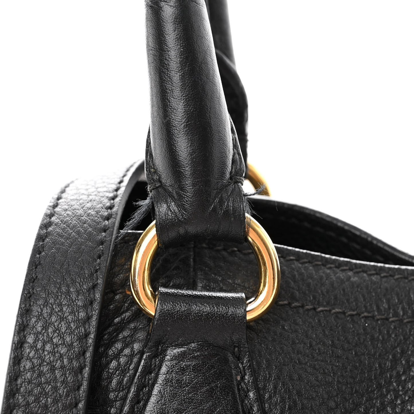 Vitello Daino Shoulder Bag Black