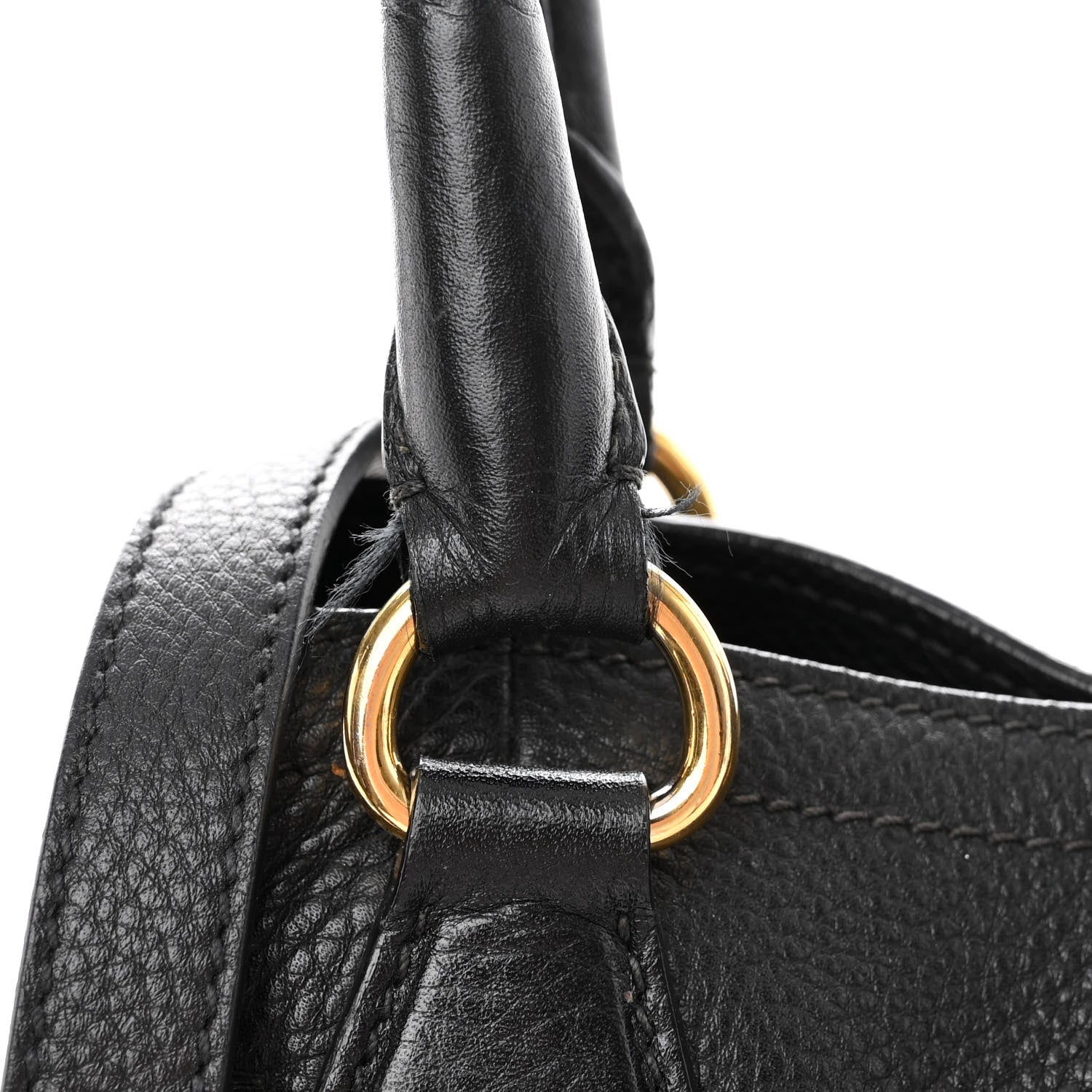 Prada Vitello Daino Shoulder Bag Black 7 of 13