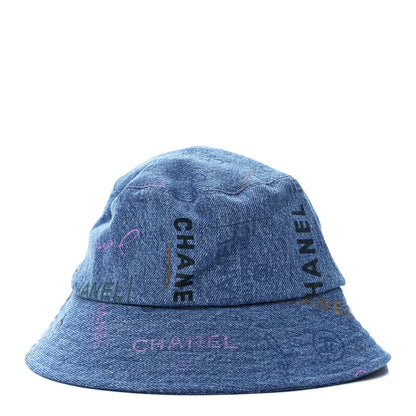 Chanel Denim Mood Cloche Bucket Hat S Blue 2 of 7