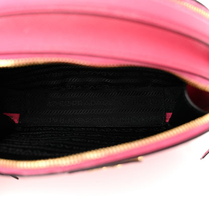 Prada Saffiano Lux Odette Crossbody Magenta 5 of 16