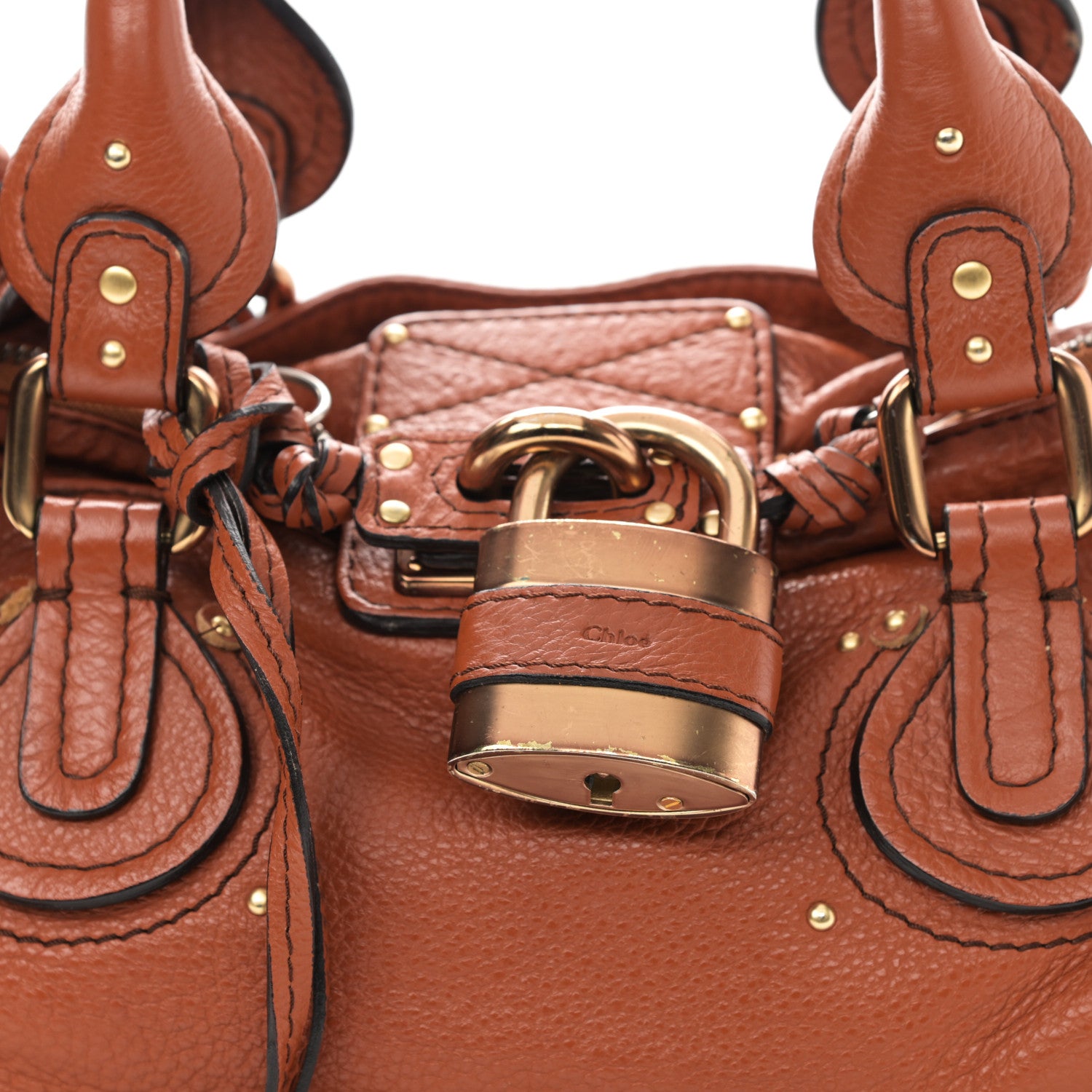 Chloe Calfskin Medium Paddington Satchel Tan 8 of 10