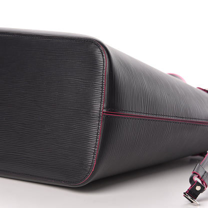 Louis Vuitton Epi Neverfull MM Black Hot Pink 9 of 10