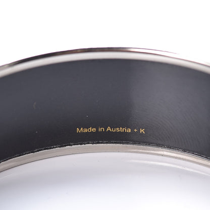 Hermes Enamel Printed Wide Qu' Importe Le Falcon Bracelet 62 5 of 6