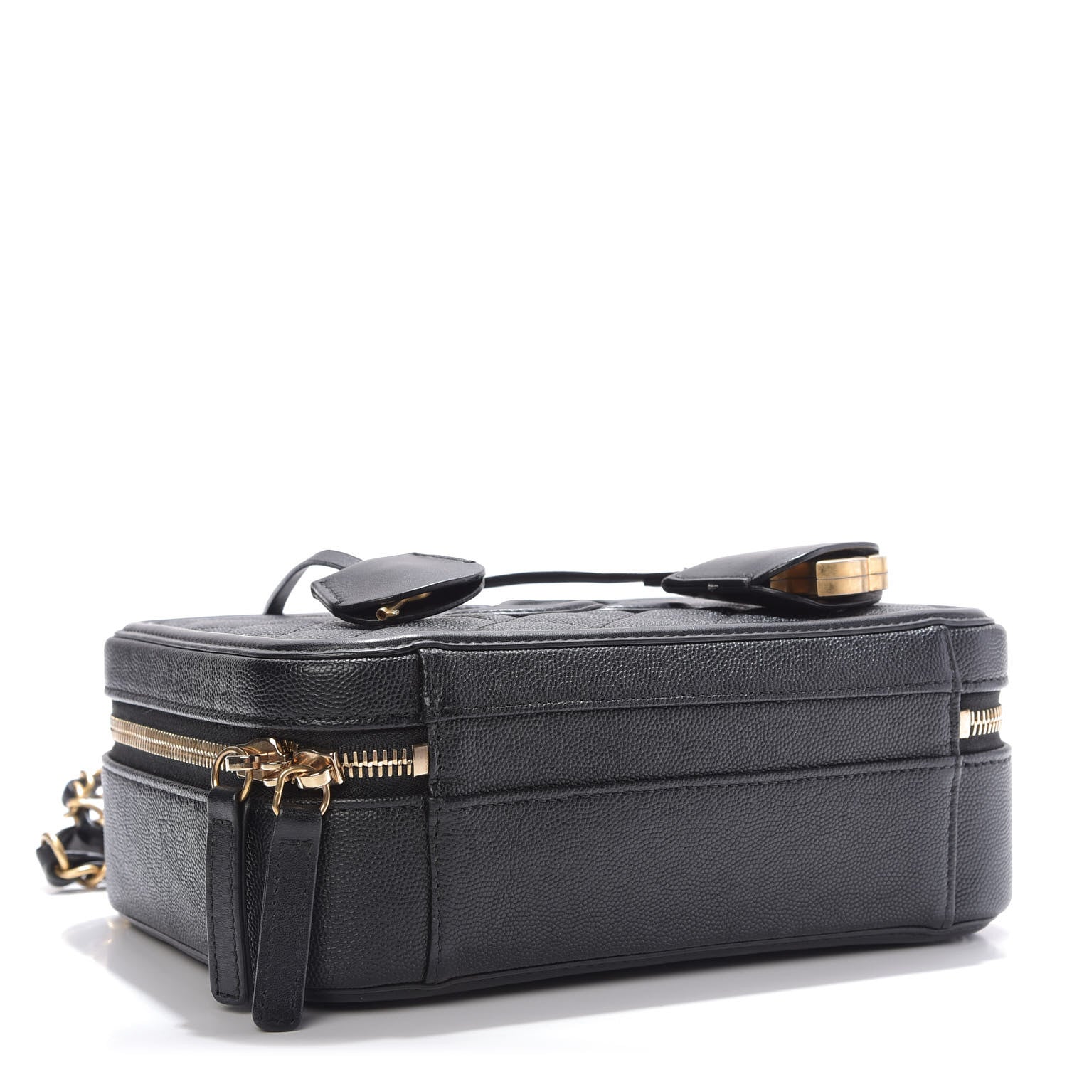 Chanel Caviar Quilted Medium CC Filigree Vanity Case Black 4 of 10