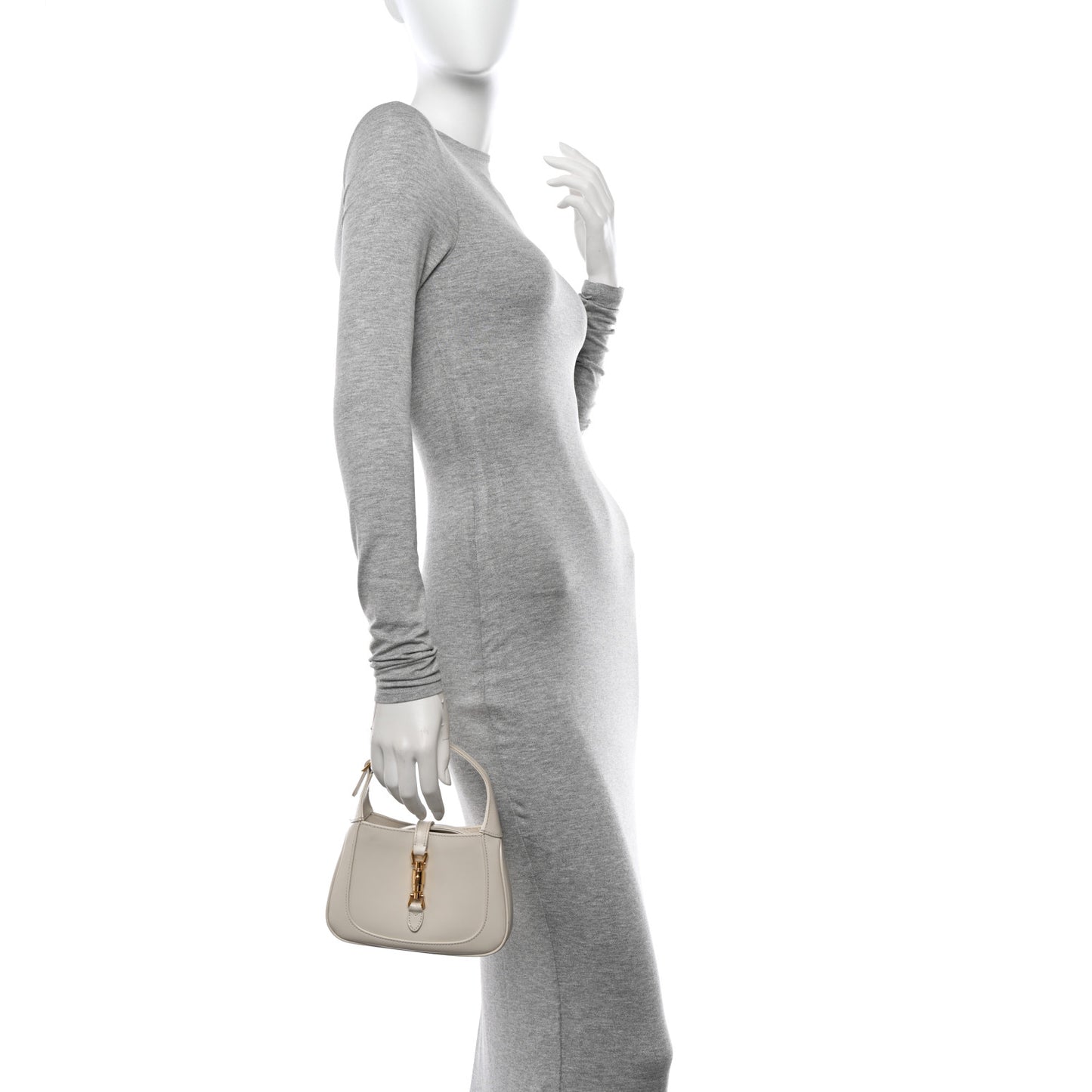 Boarded Dyana Lux Calfskin Mini Jackie 1961 Hobo Mystic White