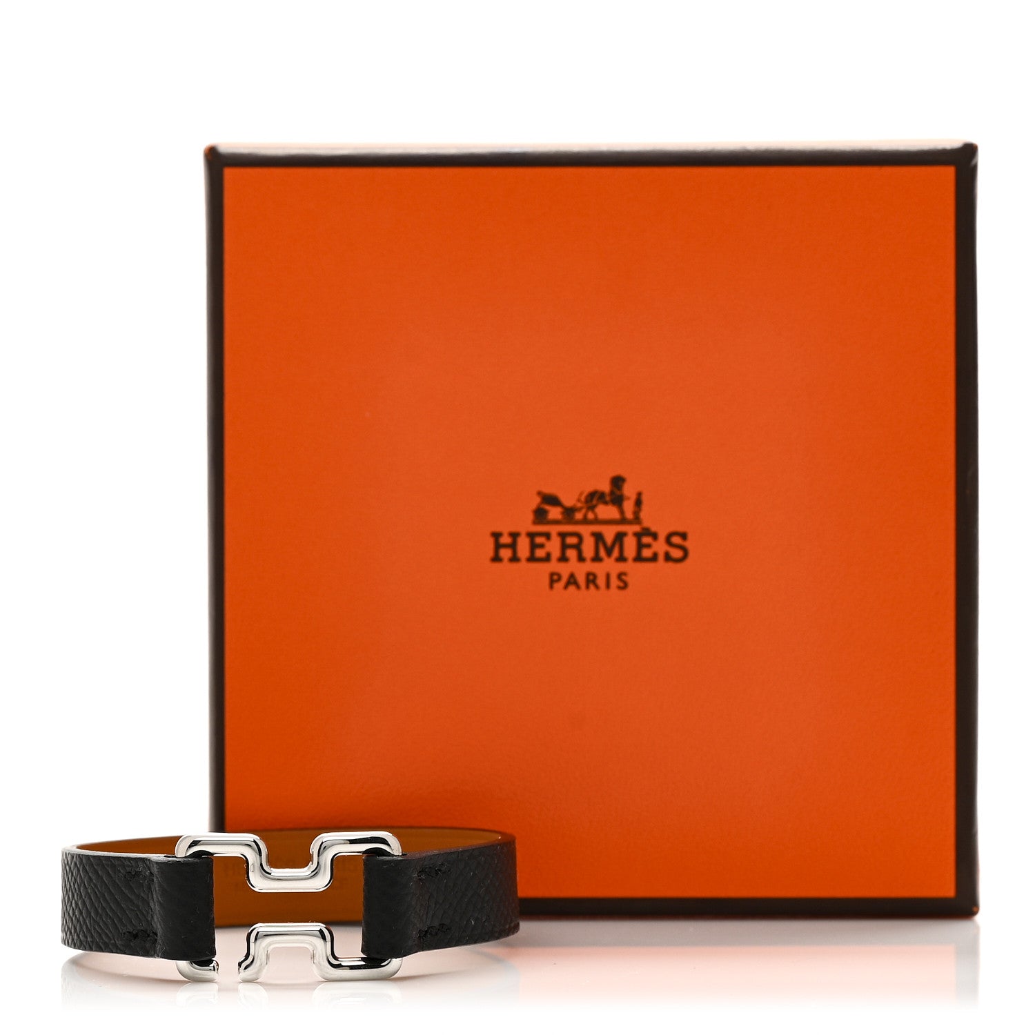 Hermes Epsom Tonight Bracelet T4 Black 5 of 5